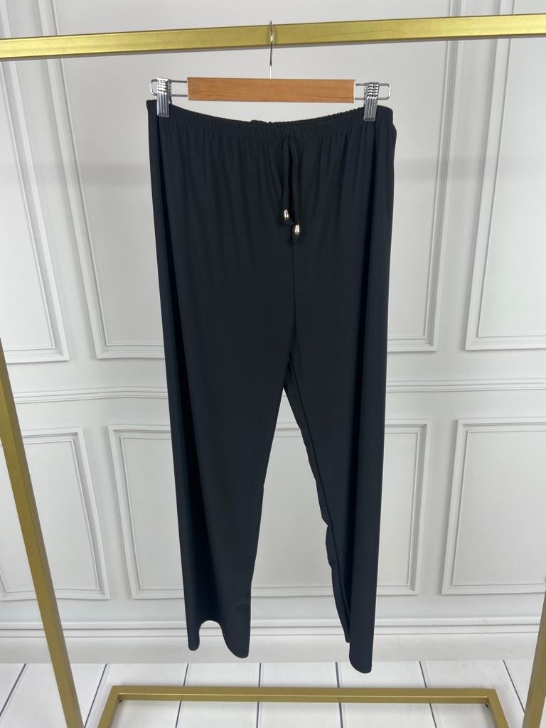 SPODNIE KULOTY CZARNE 3882