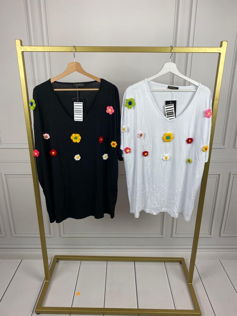 BLUZKA KWIATY 3D 4125