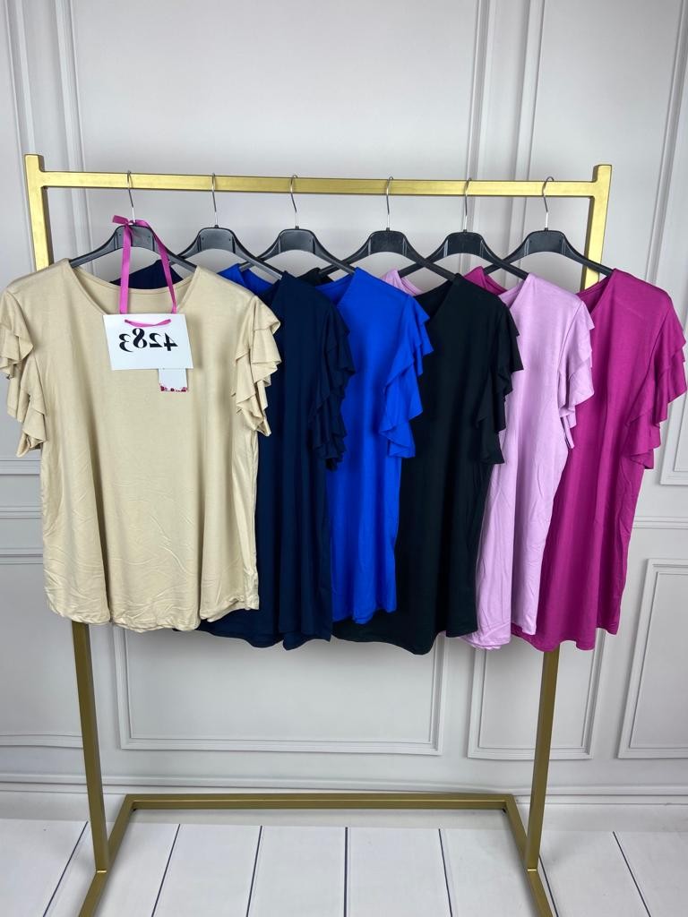 T-SHIRT RĘKAW FALBANA 4283