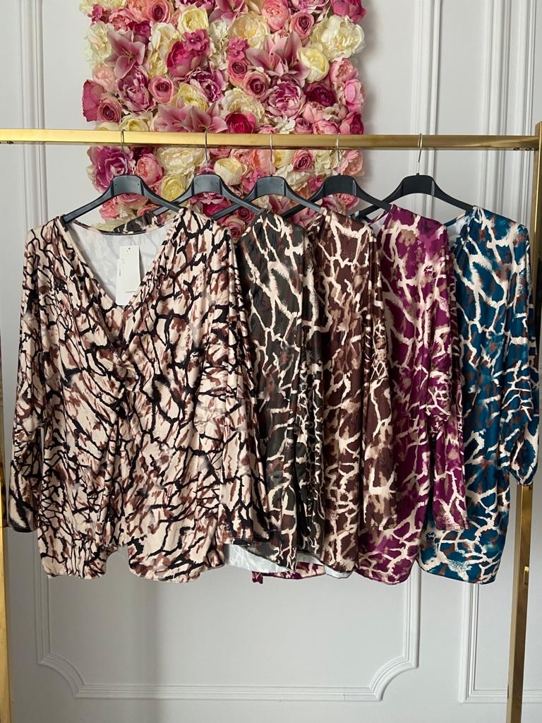 BLUZKA PRZEPLATANA PRINT 4837