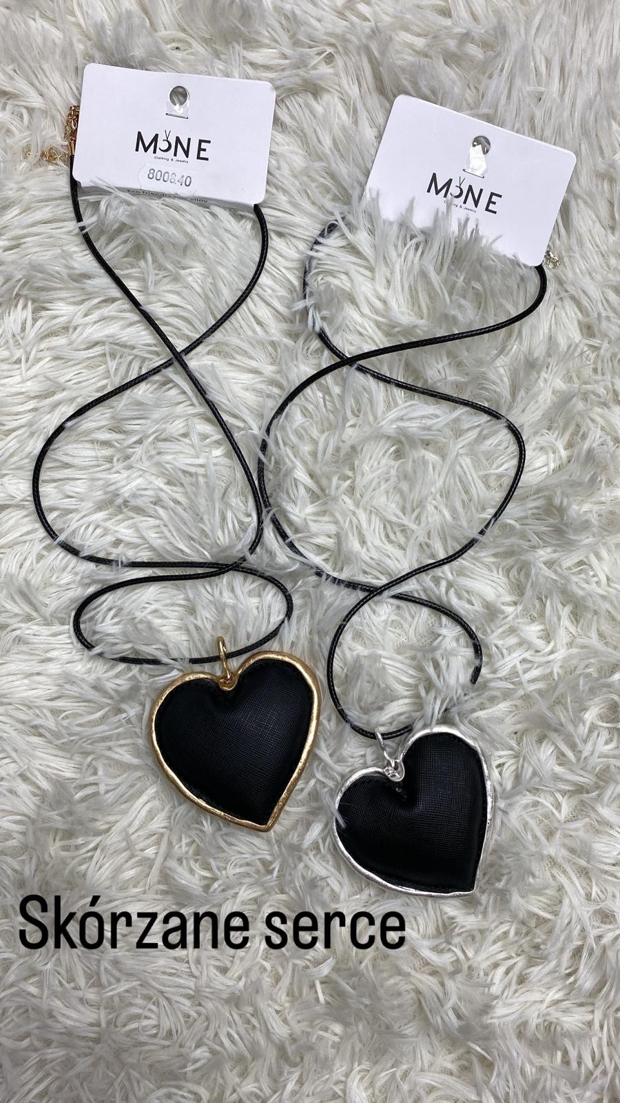 NASZYJNIK SKÓRZANE SERCE