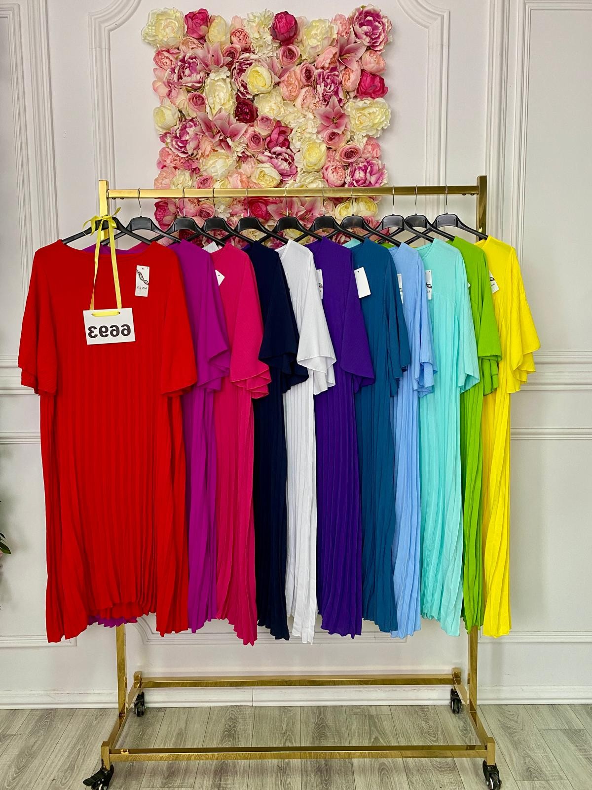 SUKIENKA PLISOWANA LONG 6693