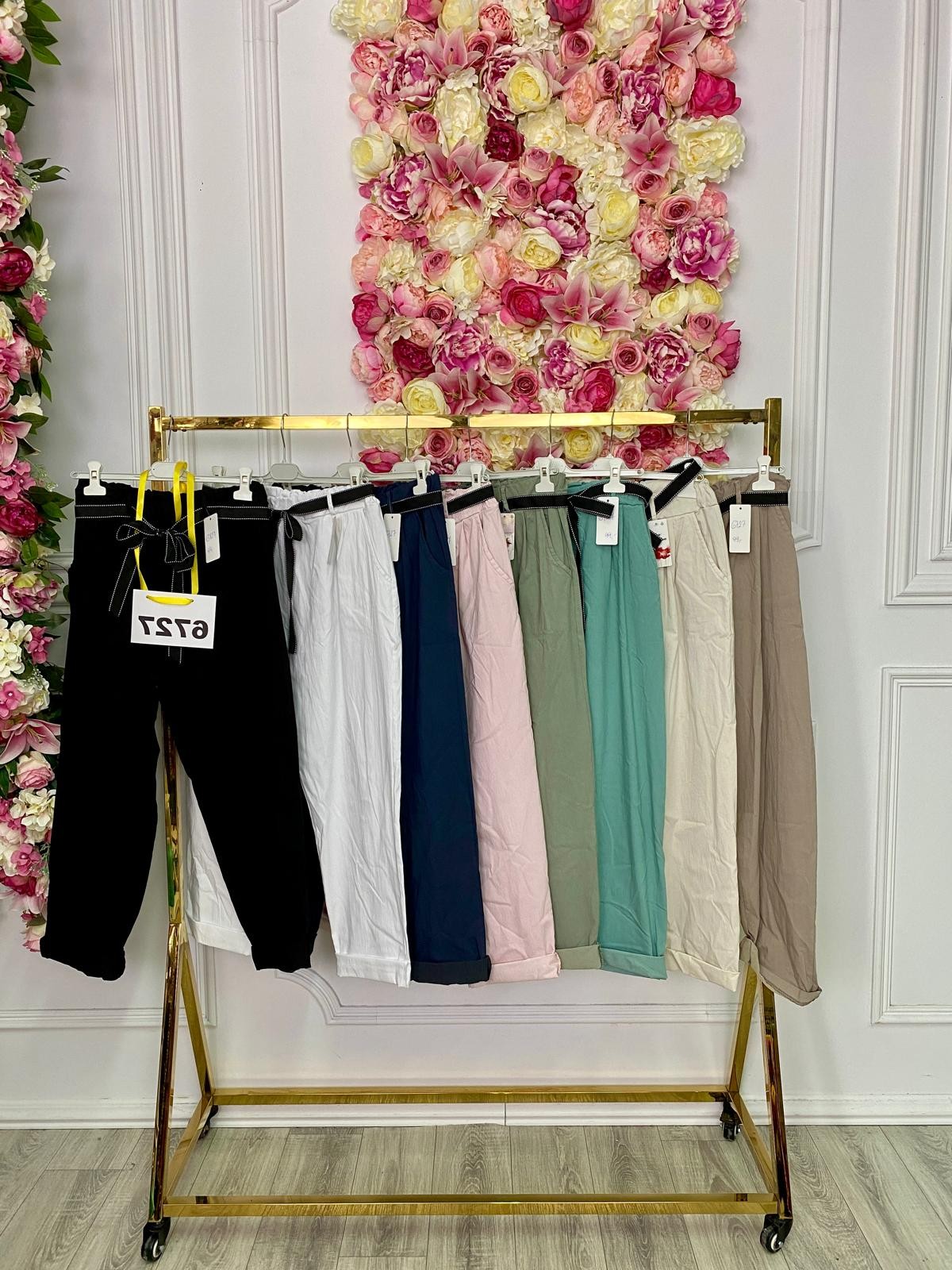 BAWEŁNIANE SPODNIE KOKARDY...