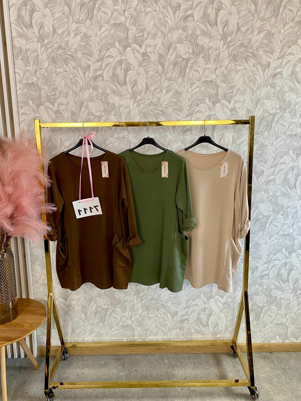BLUZA MASEŁKO KIESZENIE 7111