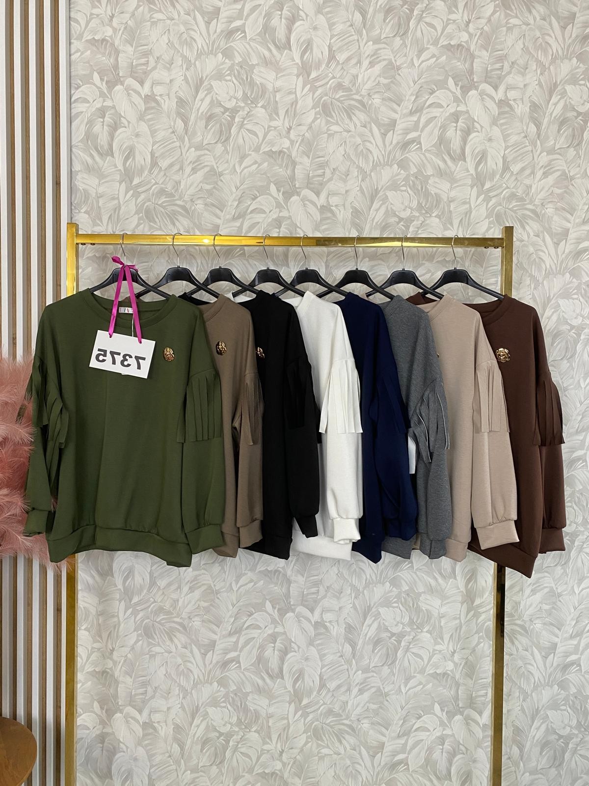 BLUZA RÓŻA Z FRĘDZLAMI 7375