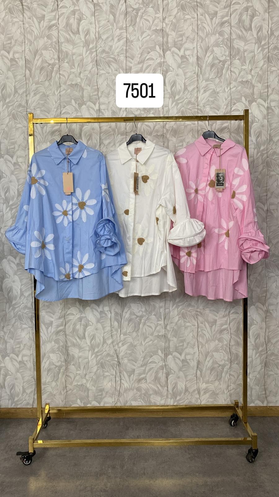 KOSZULA CARMEN KWIATY 7501