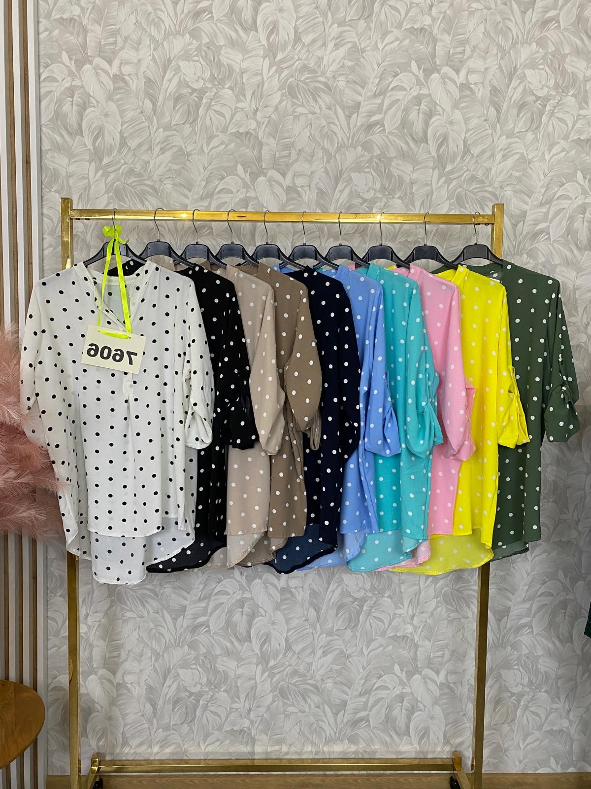 BLUZKO-KOSZULA KROPKI 7606