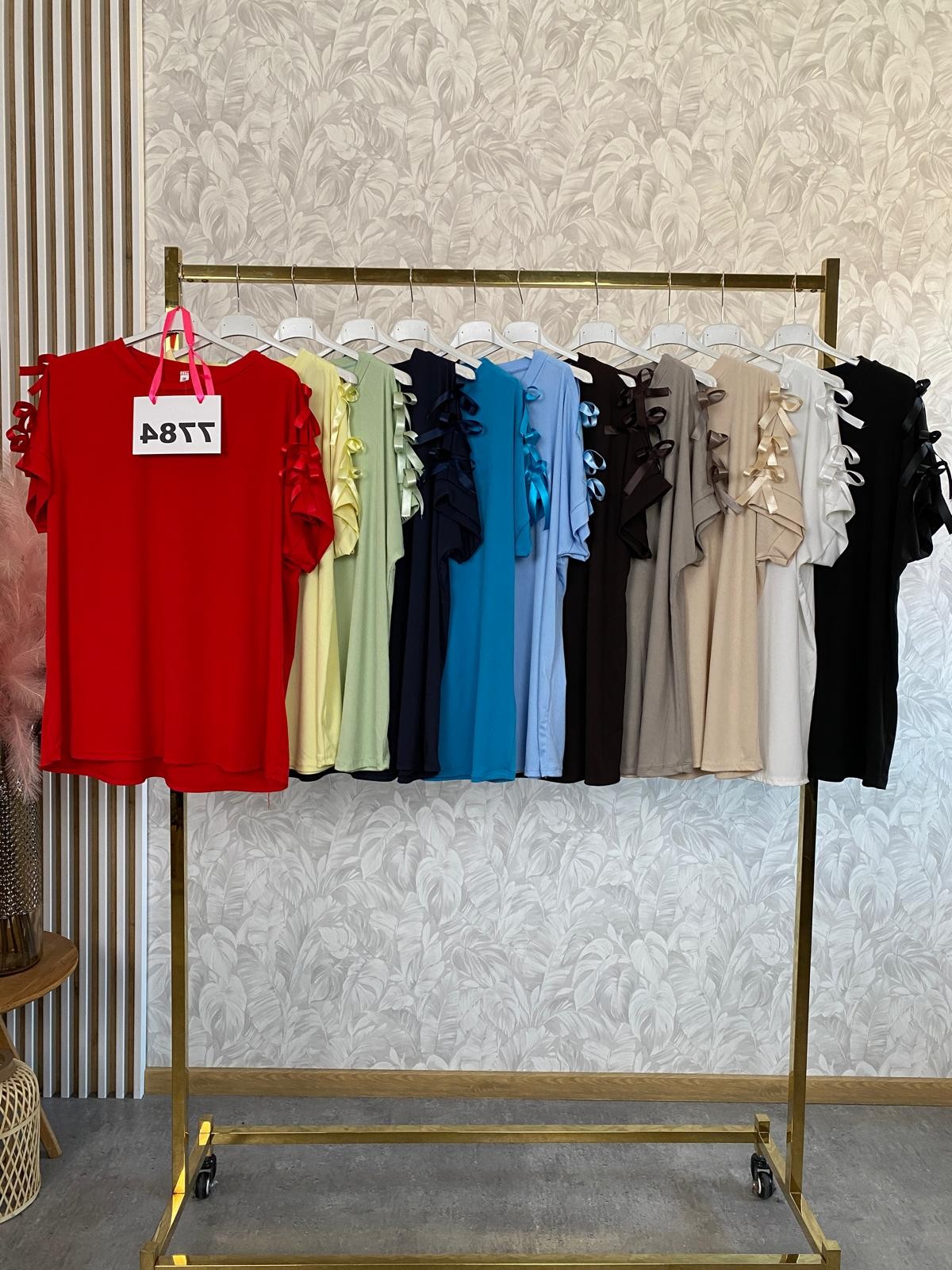 BLUZKA PRĄŻEK KOKARDKI 7784