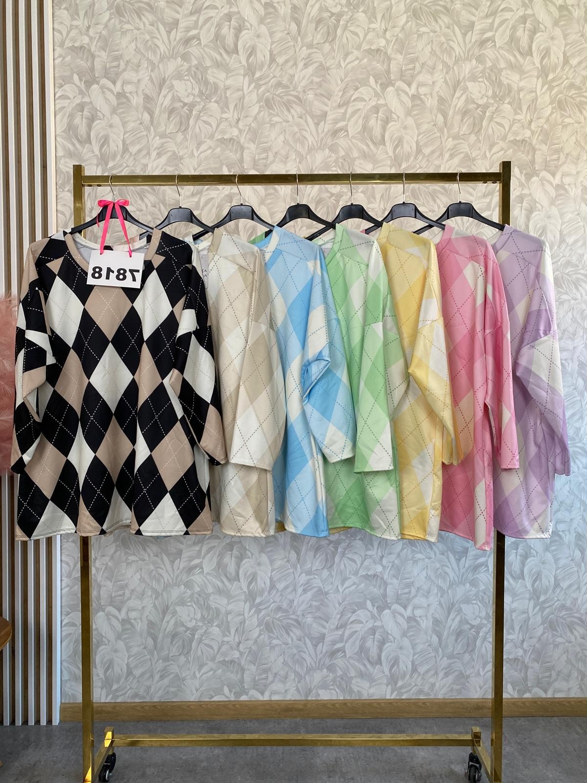 BLUZA SZACHOWNICA 7818