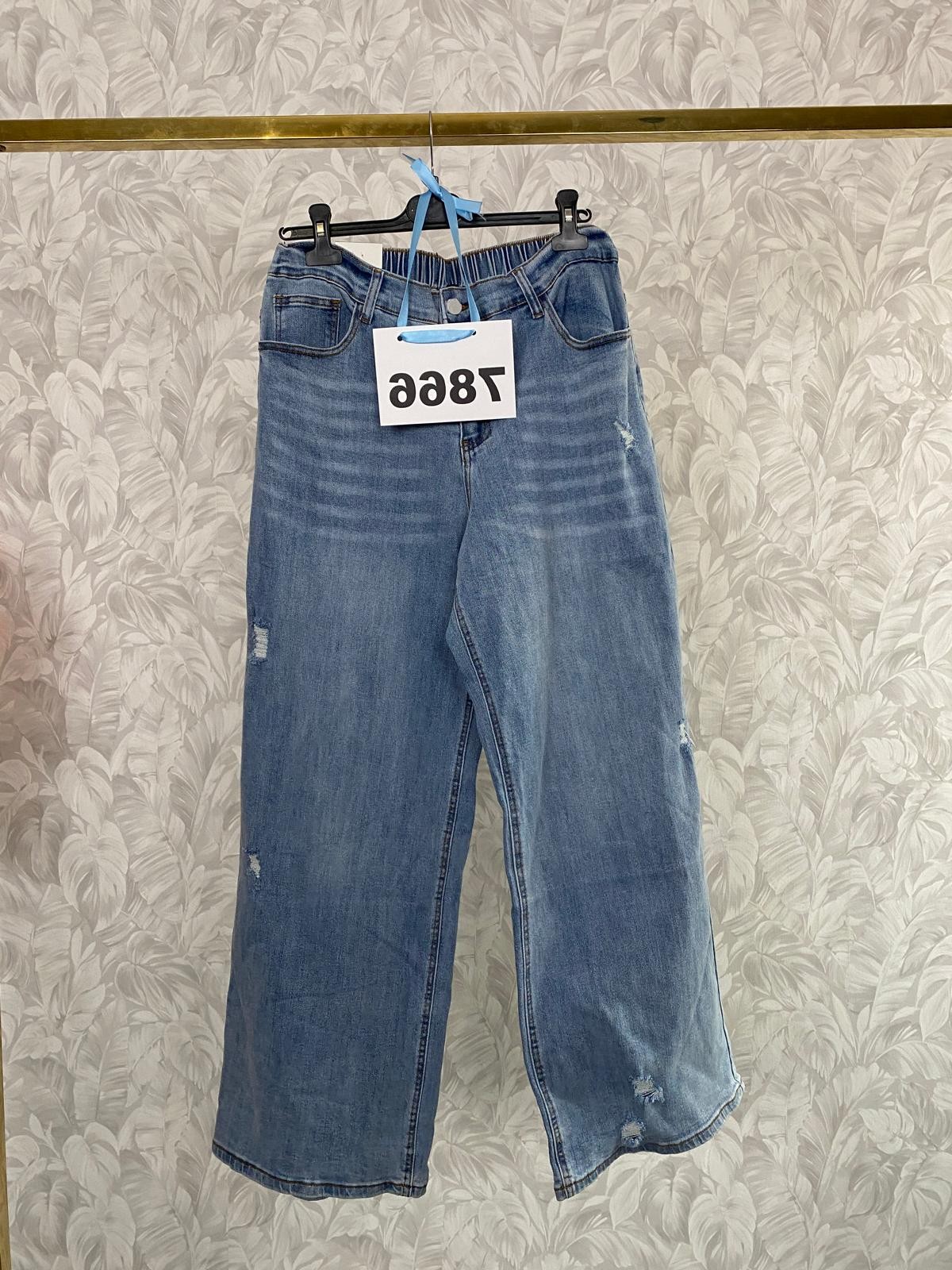 SPODNIE JEANSY PRZETARCIA 7866