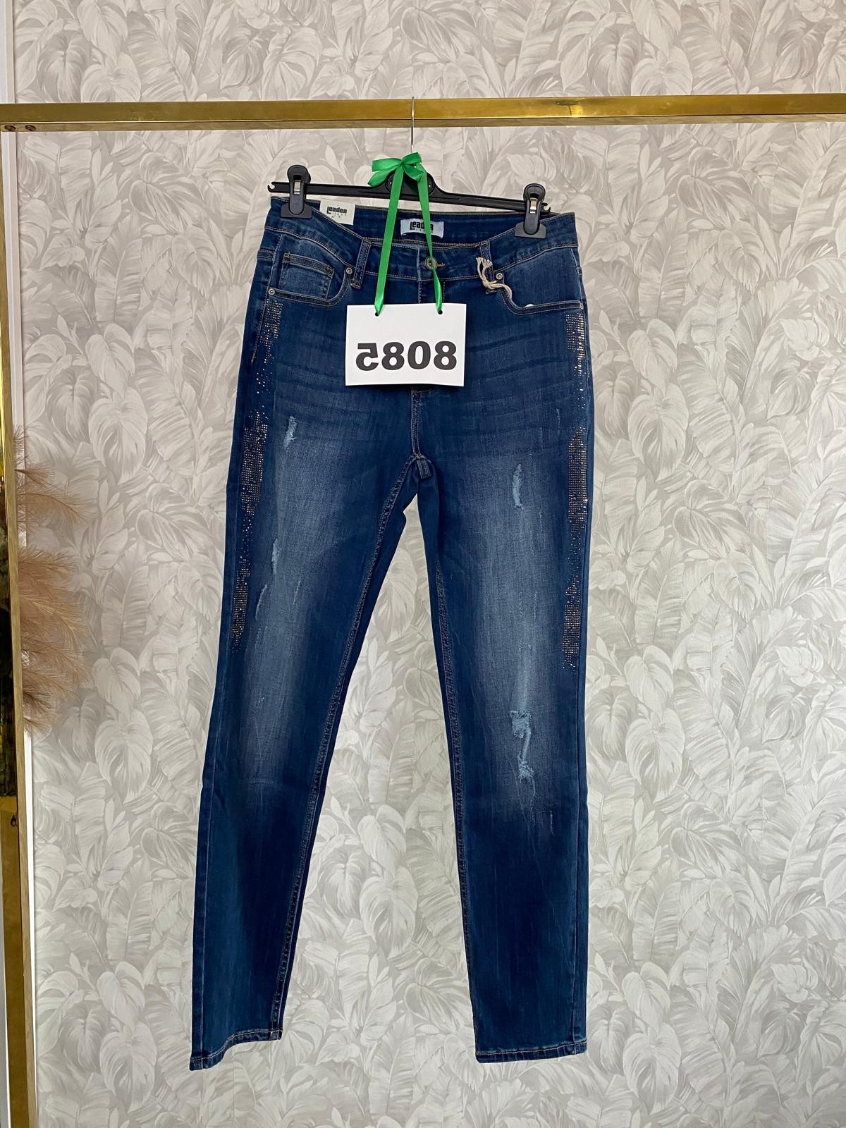 SPODNIE JEANS H19012 8085