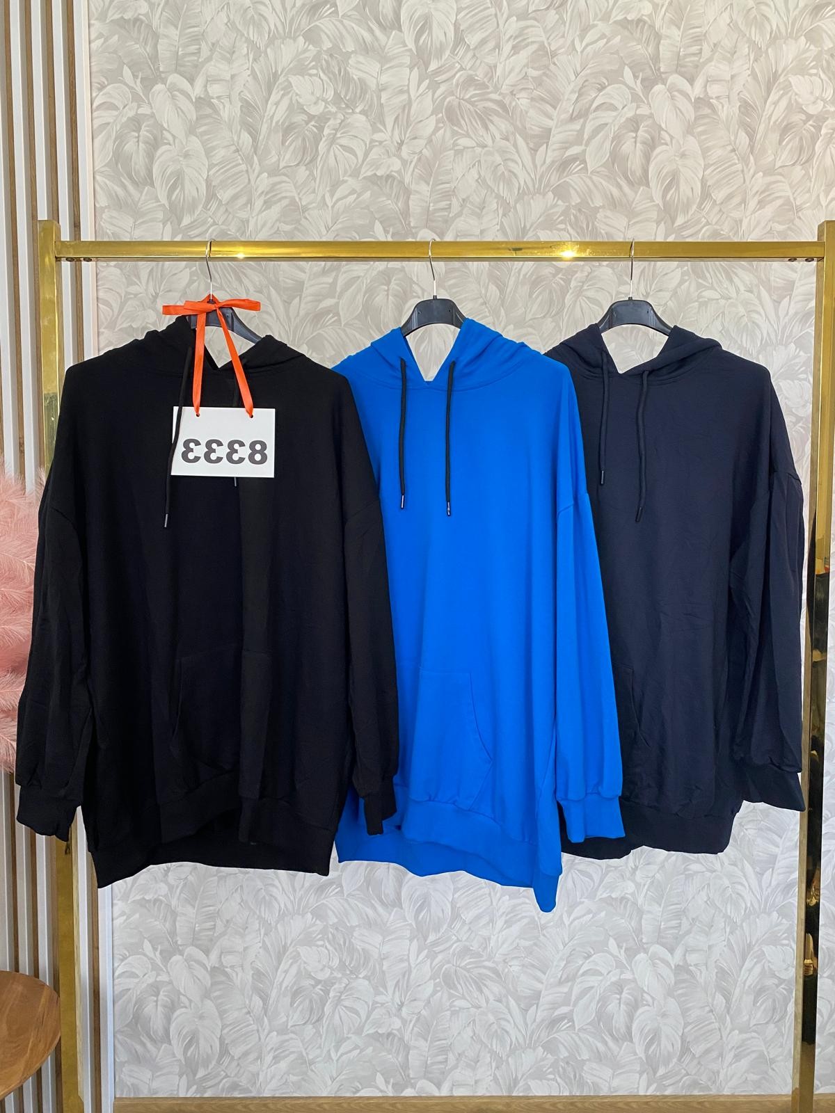 BLUZA KANGURKA GŁADKA 8333