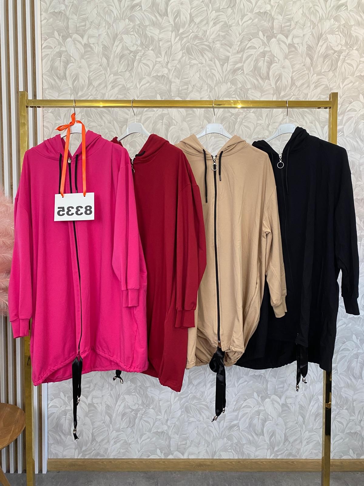 BLUZA GŁADKA ROZPINANA 8335